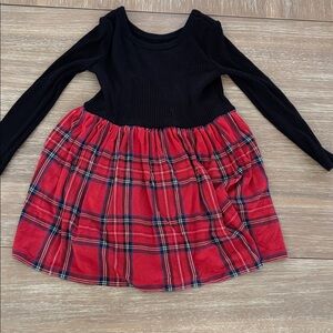 Little Sleepies Play Black and Red Plaid Dress Holiday Plaid Skater Dress 18-24m